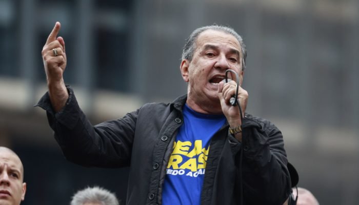 Tensão: Silas Malafaia, durante manifestação em apoio a Bolsonaro. O pastor opinou sobre a can...