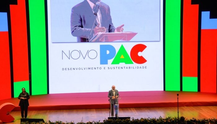 Presidente Lula durante o lançamento do Novo PAC, em 2023. (Foto: Tomaz Silva/Agência Brasil)